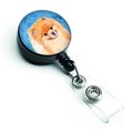 Carolines Treasures Blue Pomeranian Retractable Badge Reel LH9395BUBR